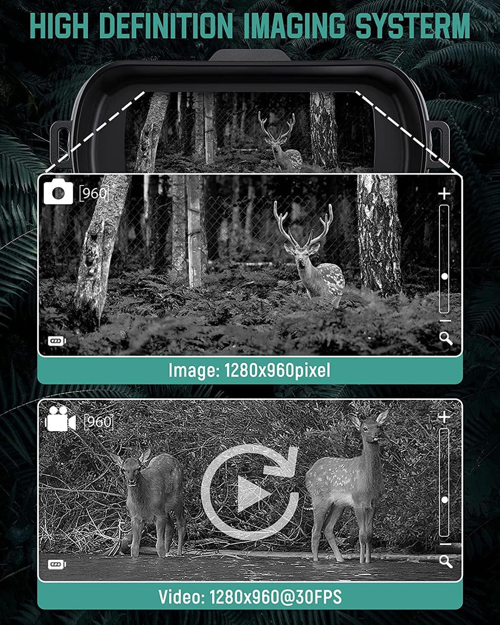 Night Vision Digital Infrared Binoculars with 32GB Memory Card R522