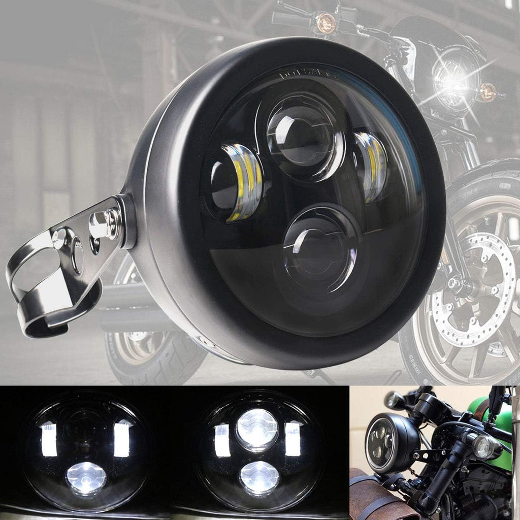Red DRL LED Motorcycle Headlight with Headlight Housing Bucket F4143