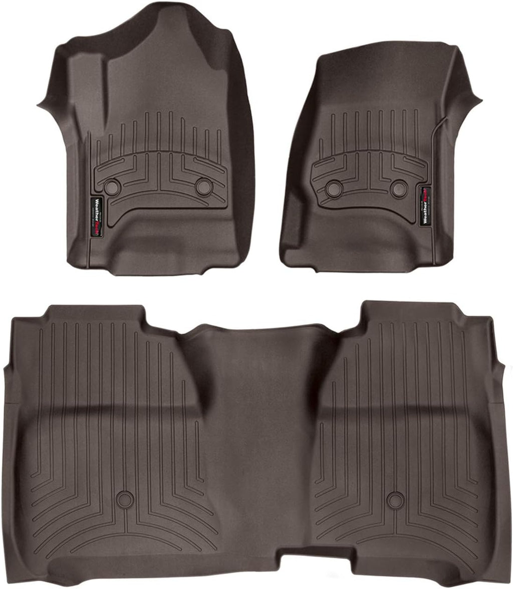 Custom Fit FloorLiner for Chevrolet Silverado / GMC Sierra, 1st & 2nd Row, Cocoa Y2108