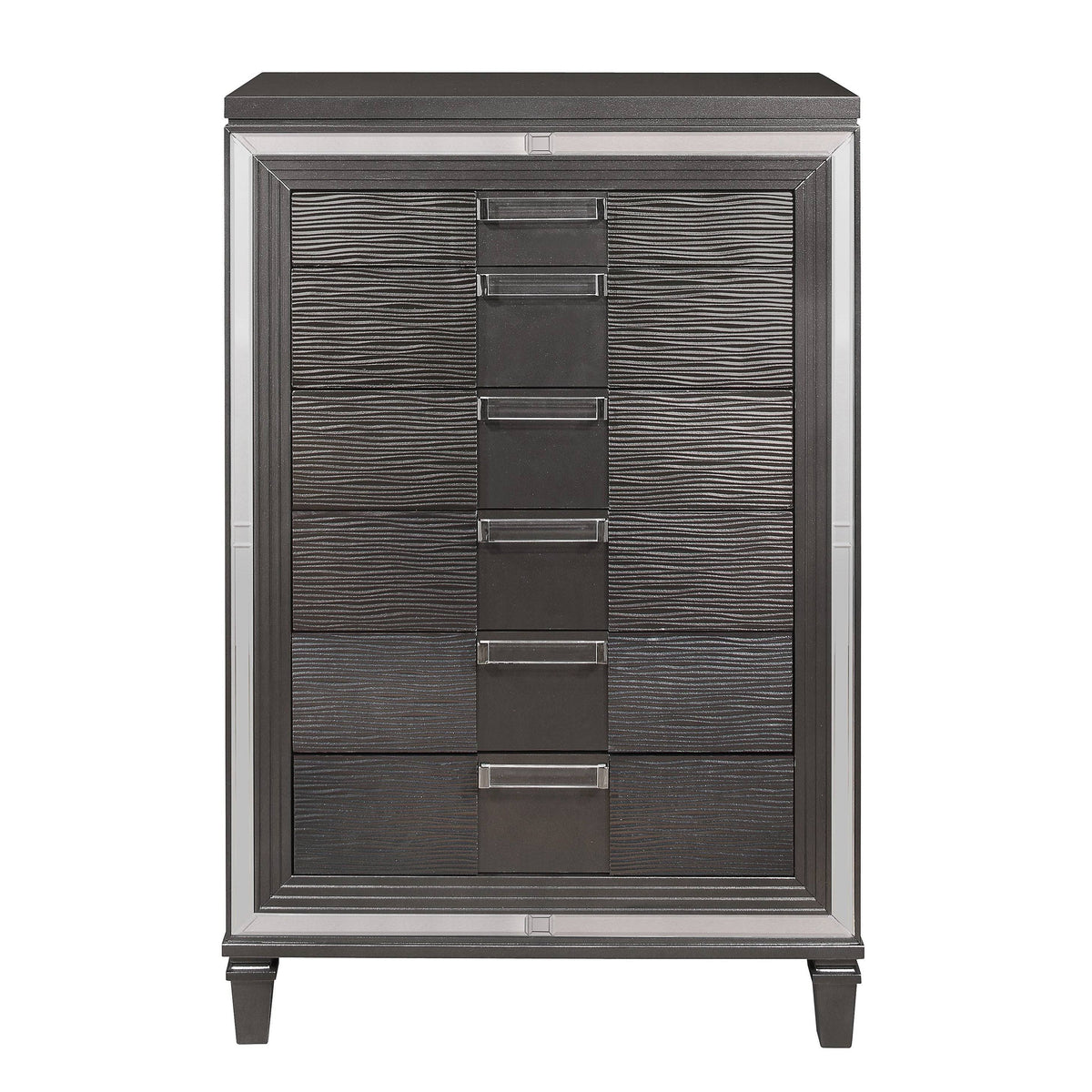 Metallic Grey 5-Drawer Chest Q889