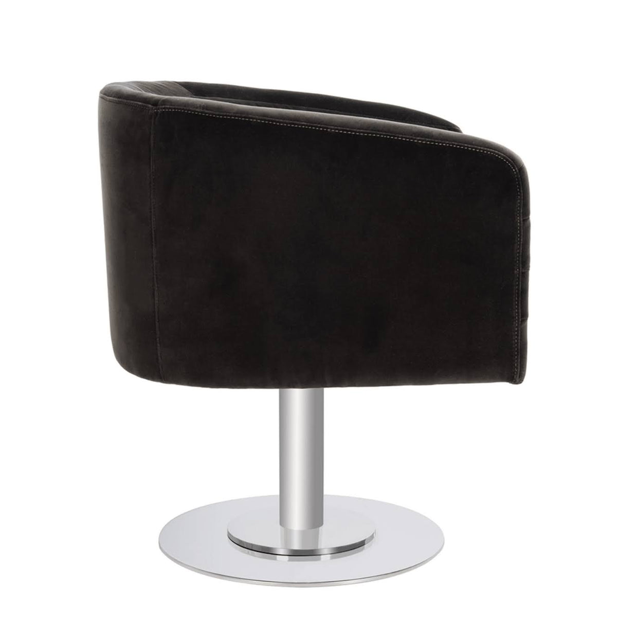 Almond Velvet Swivel Tub Chair E2634
