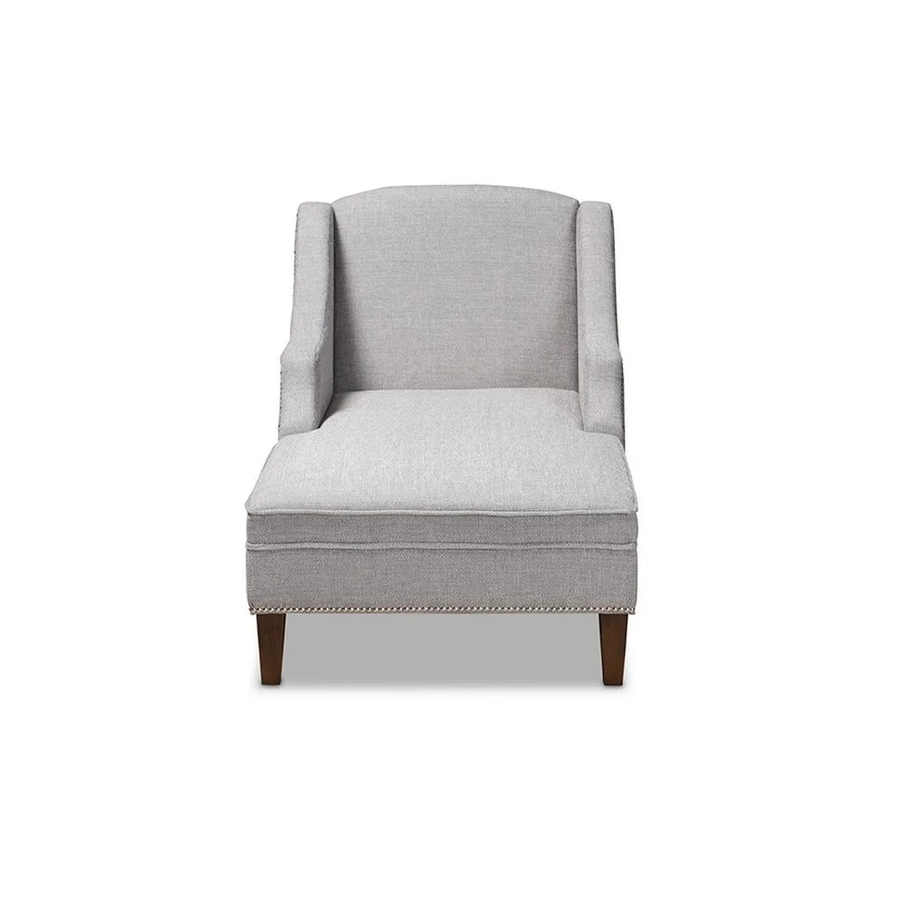 Grey Fabric Upholstered Chaise Lounge M164