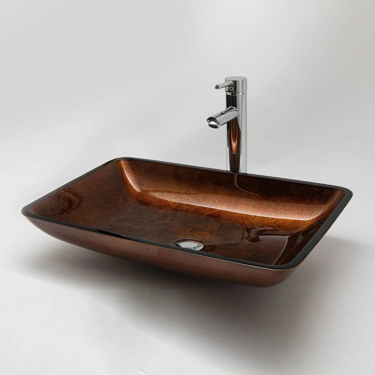 Black Rectangular Vessel Bathroom Sink G709830
