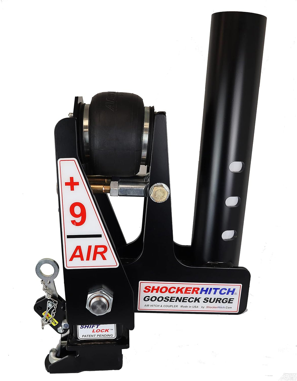 Gooseneck Air Hitch & Coupler, Round 4" Angled Pin 30K SL Coupler O59862