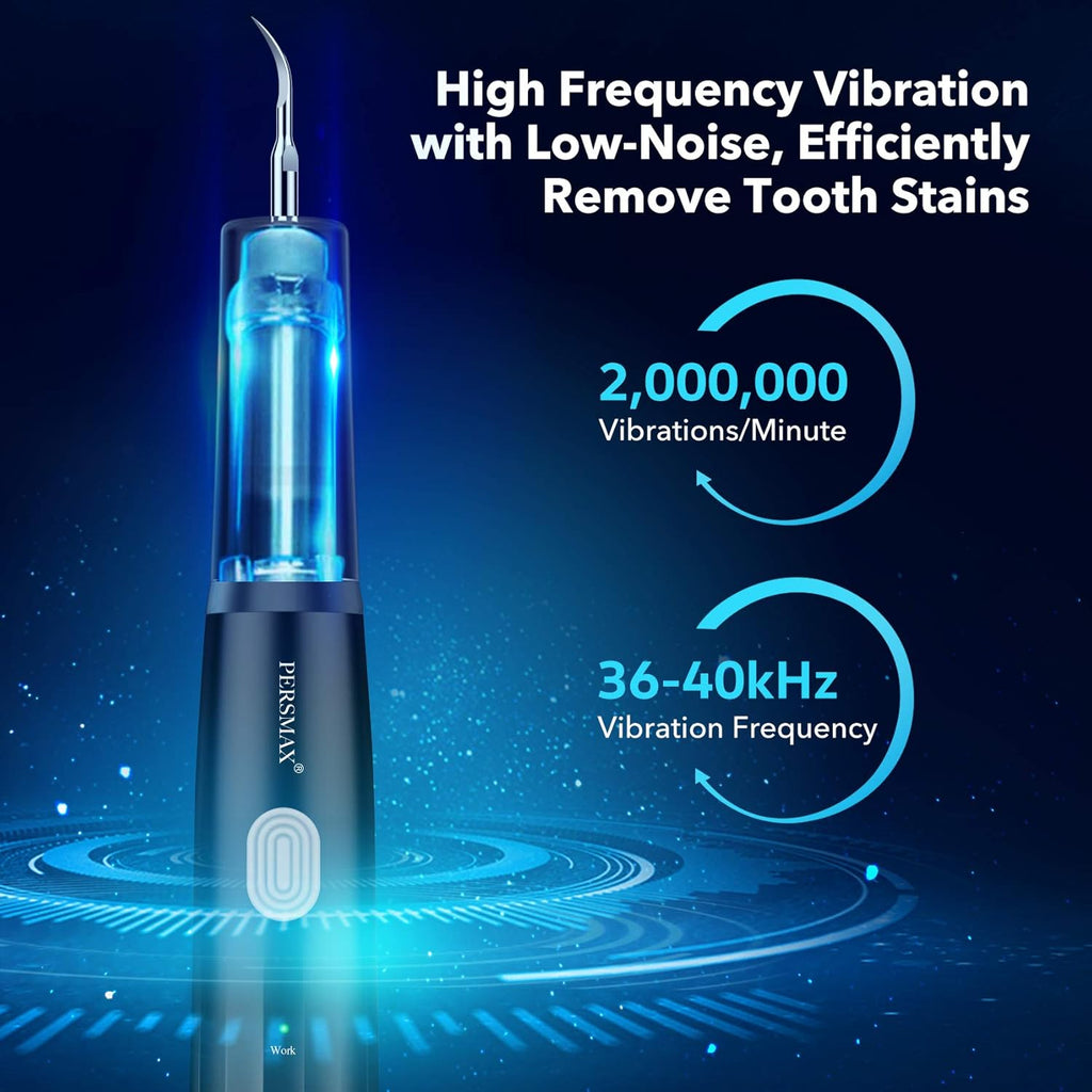 Electric Tooth Cleaner with 3 Modes, Dental Tartar Calculus Tooth Stain Remover Cleaning Tool Kit, Pack of 2 U974639