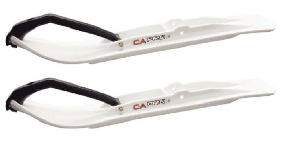 White XT Snowmobile Skis with 8" Round Bars Complete Kit M399686