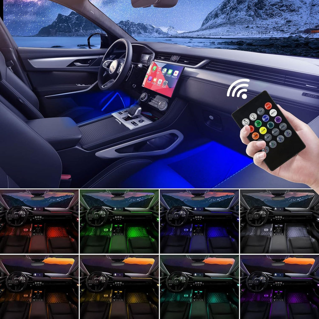 6 in 1 Car LED Strip Lights with Remote and APP Control S872441