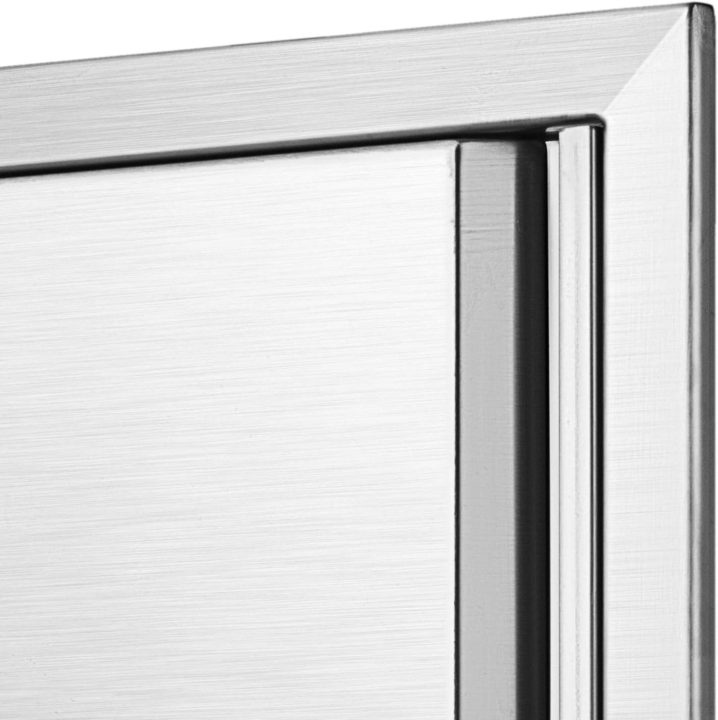 17 x 24 Inch Brushed Stainless Steel Outdoor Kitchen BBQ Access Door Q1051