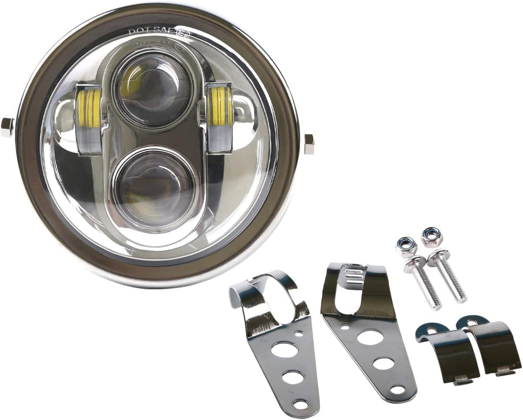 Red DRL LED Motorcycle Headlight with Headlight Housing Bucket F4143