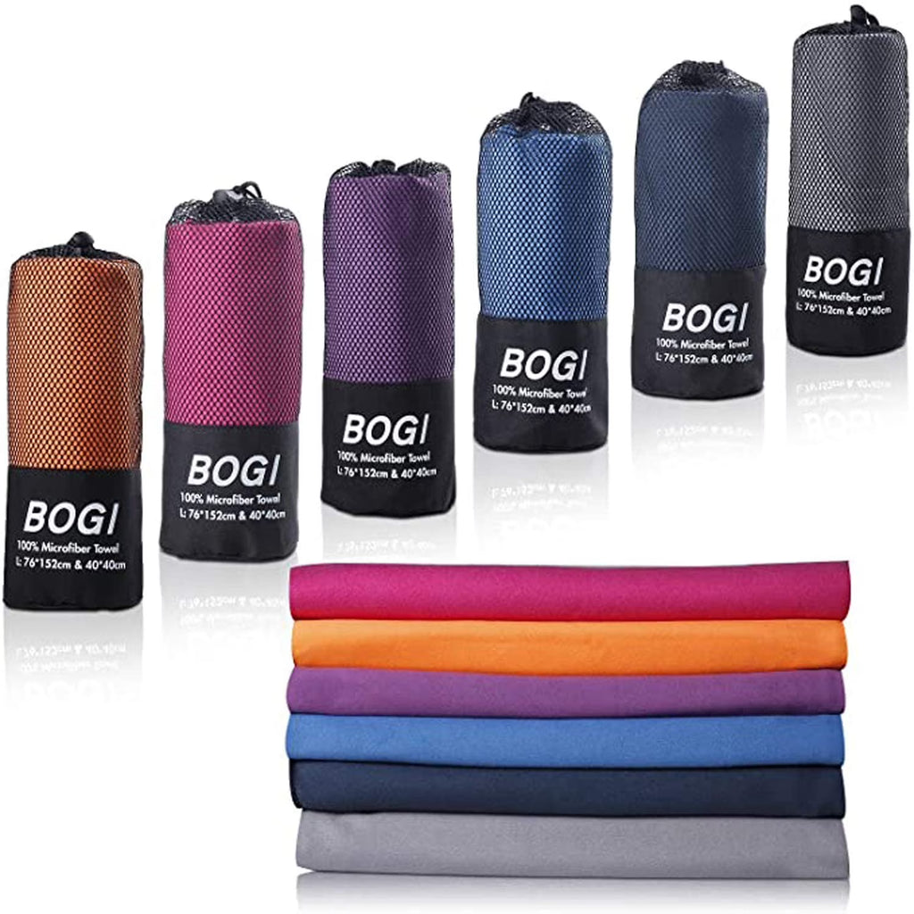 Grey Microfiber Travel Towel 2 Pcs 16''x32'' Q38083