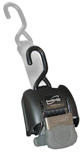 Stainless Steel Retractable Transom Tie-Down, Black, 1 Pair U443360