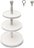 White Rustic 3 Tier Wood Tray N878814