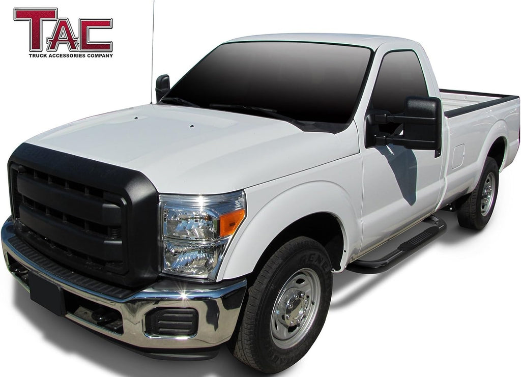 3 Black Nerf Bars Running Boards for Ford F150 F250 F350 F450 F550 Super Duty Regular Cab H491