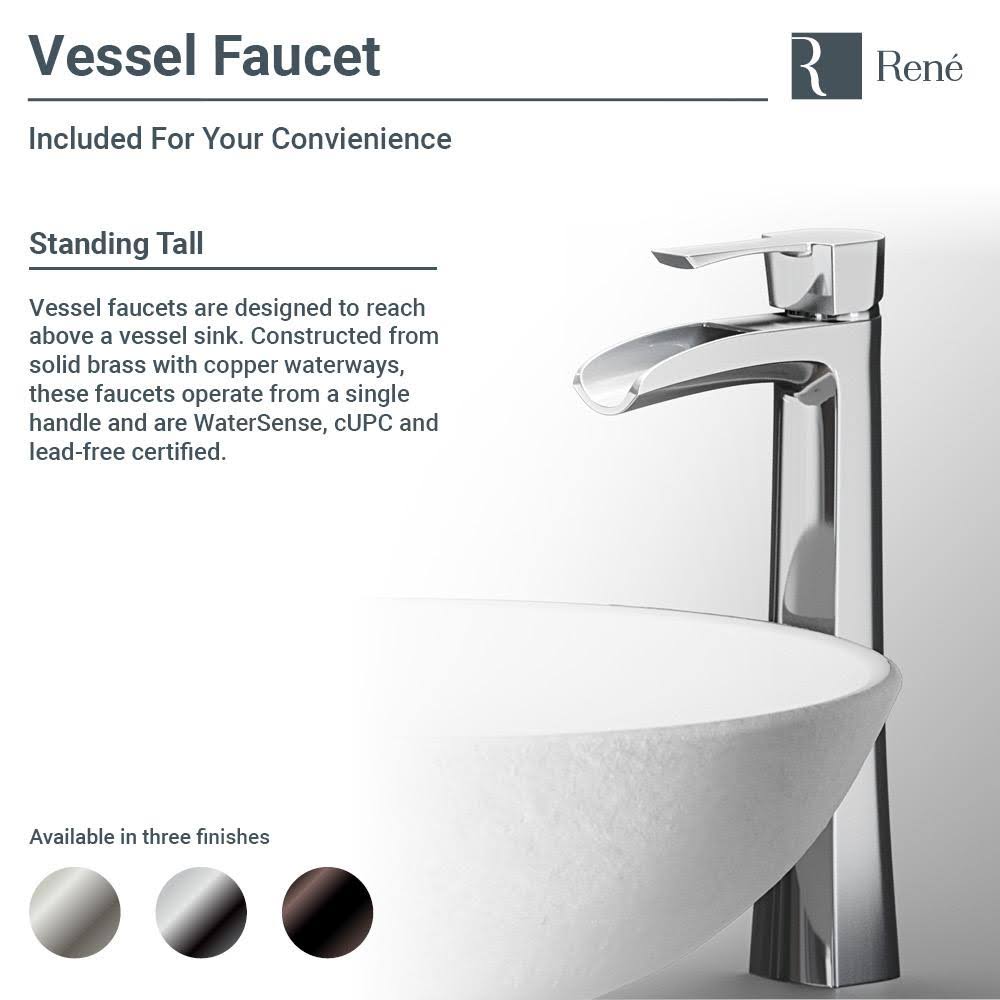 Square Vessel Sink with Brushed Nickel Pop-Up Drain X84293