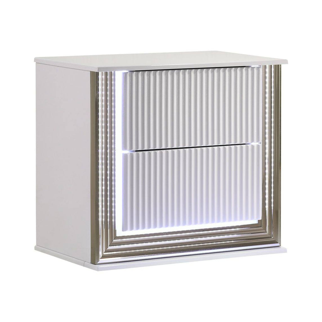 White Nightstand G8066