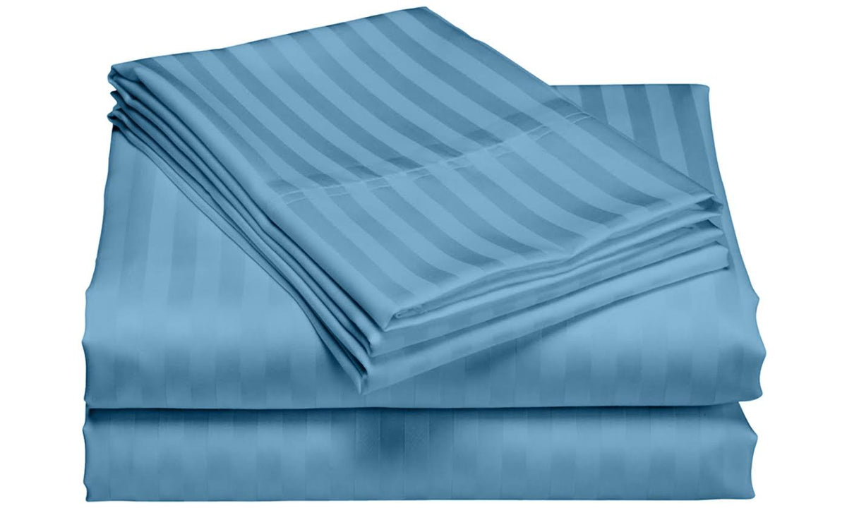 600 Thread Count Stripe Sheet Set (4-Piece) Teal California King P15048
