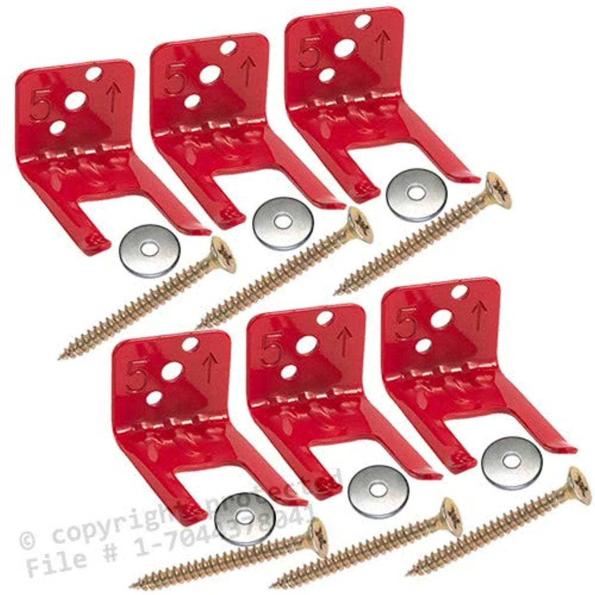 Fire Extinguisher Bracket Lot of 6 Wall Mount Hanger for 5 to 13lb Extinguishers U956350