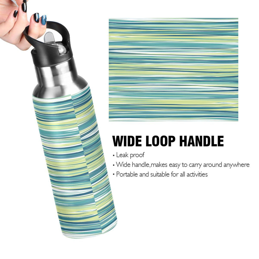 Green Stainless Steel Water Bottle with Straw Lid 20 OZ N758573