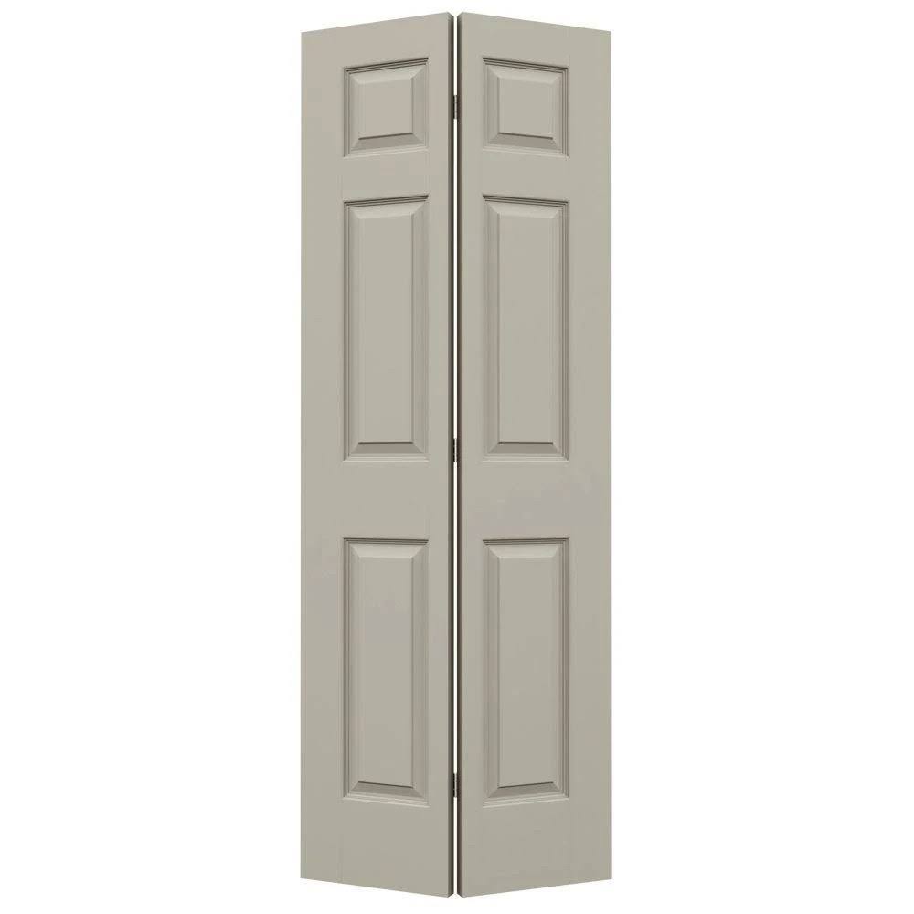 Desert Sand Painted Molded Composite MDF Closet Bi-Fold Door F546