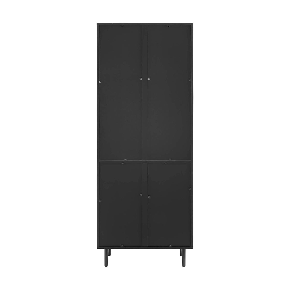 3 Shelf Bookcase Hutch Style Bookmatch Vertical Black A3882