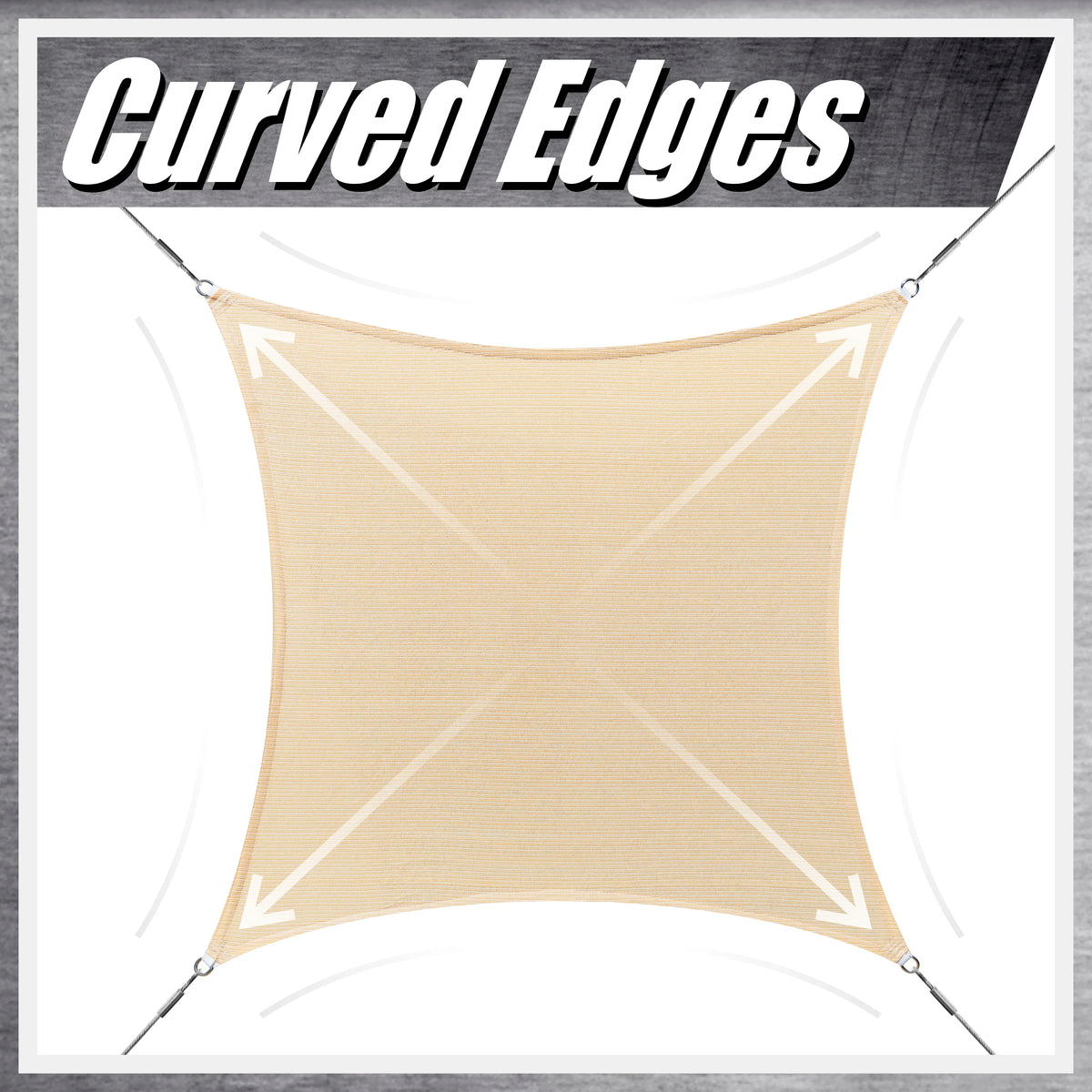 Sand Square Sun Shade Sail Canopy Mesh Fabric G7760