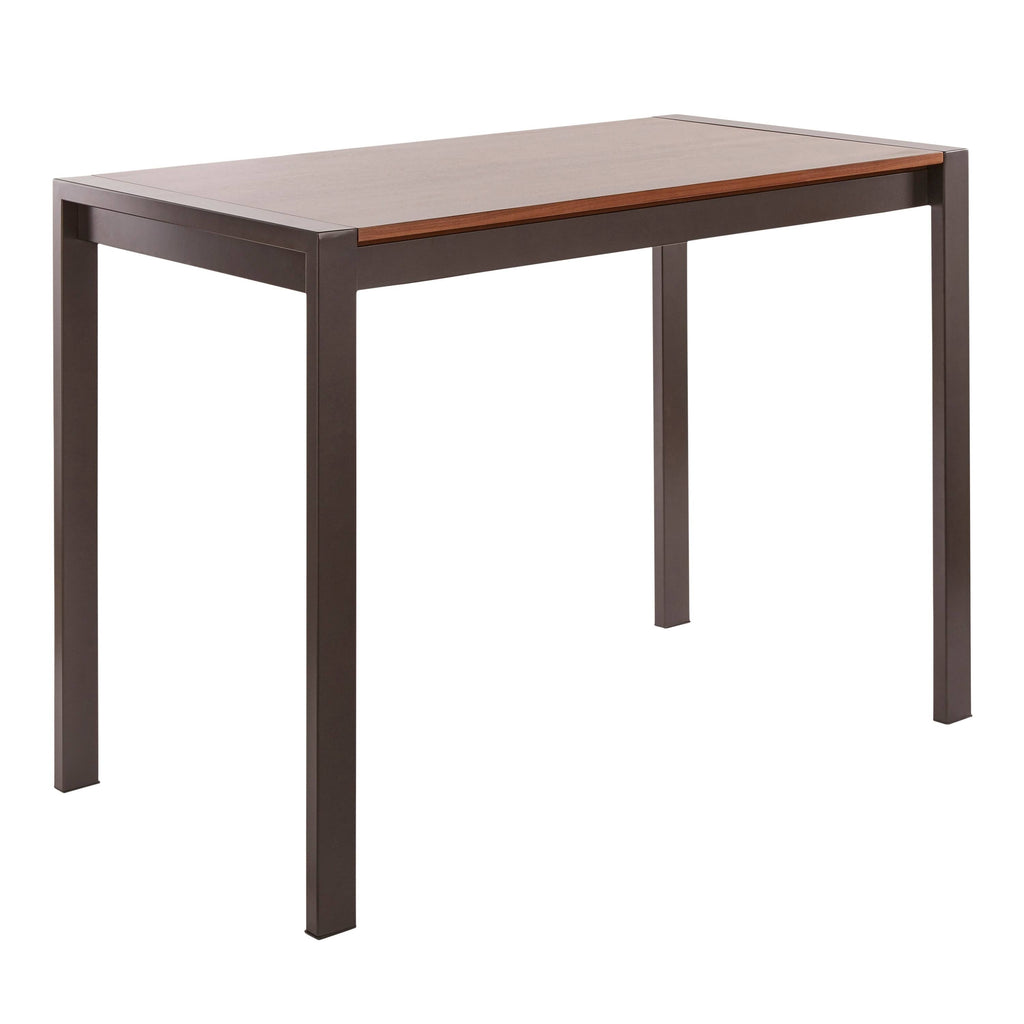 Antique Metal and Walnut Wood Dining Table A7249