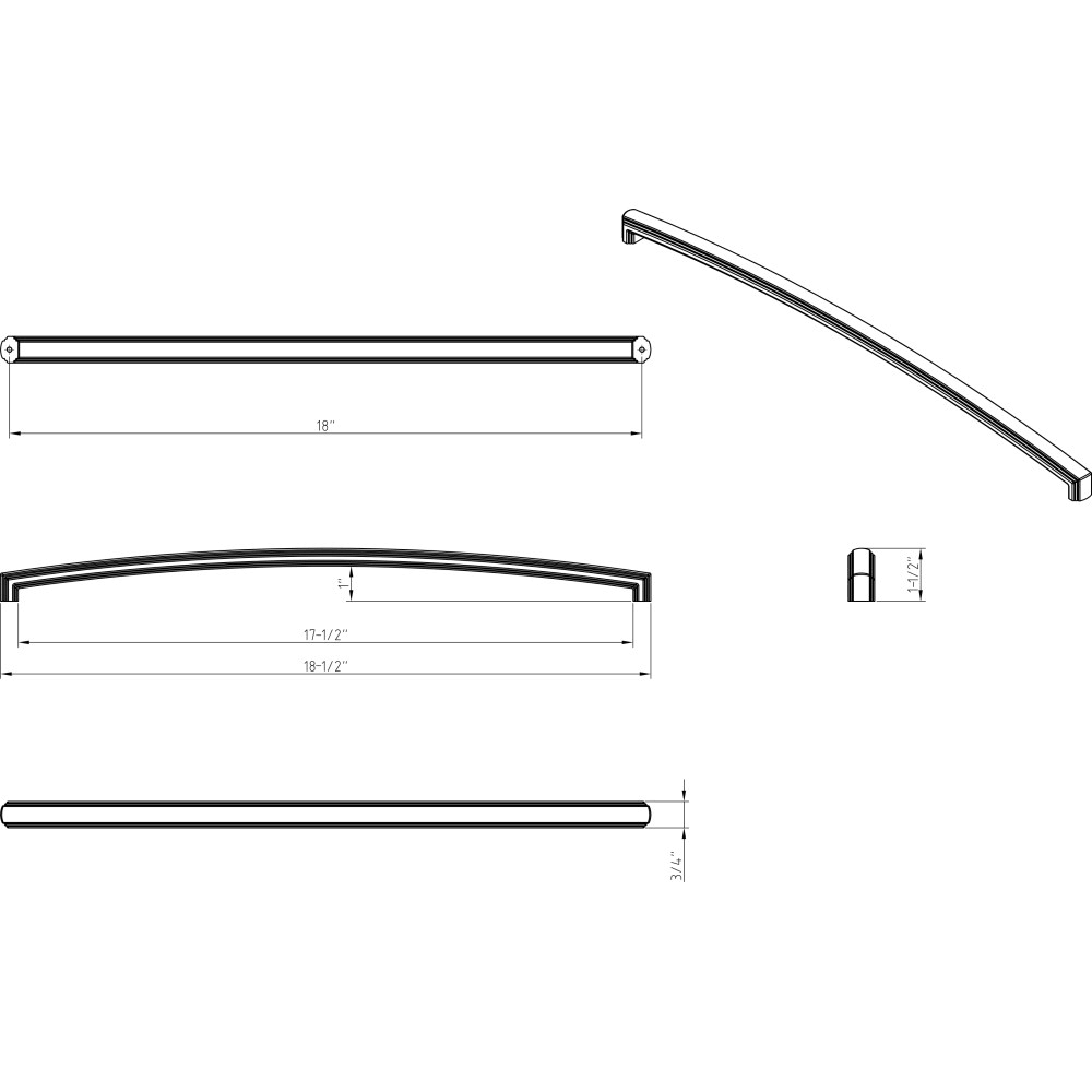 Brushed Pewter Appliance Pull N990337