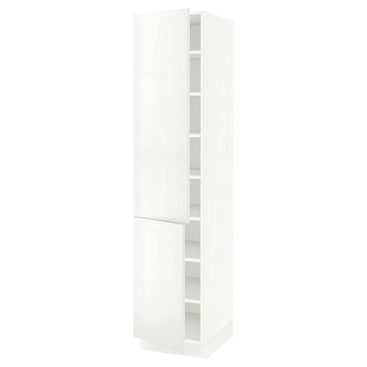 White High Cabinet with shelves, 2 Doors, 18x24x80 G670