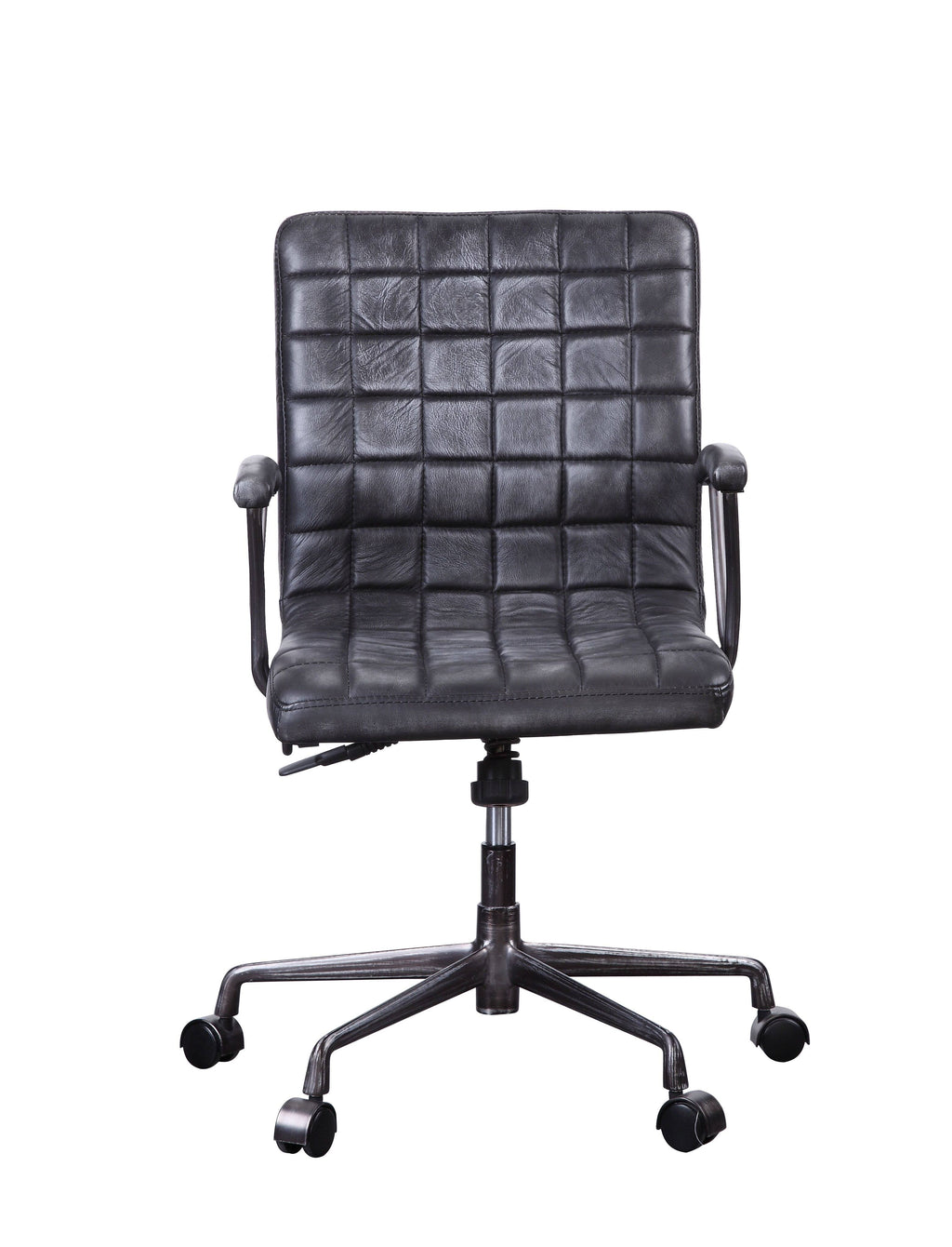 Vintage Black Top Grain Leather Executive Office Chair J813