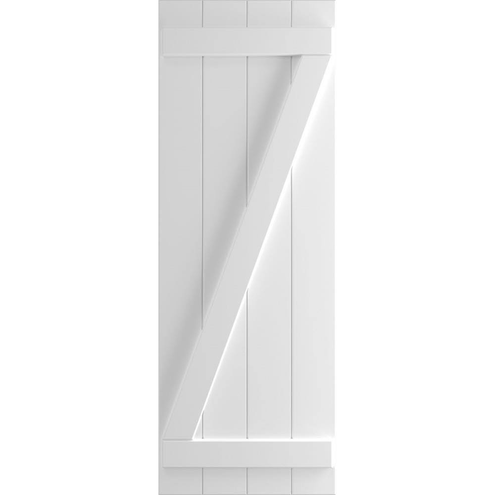 21-1/2x22 x 36x22 PVC Board and Batten Shutters, Unfinished Z112381