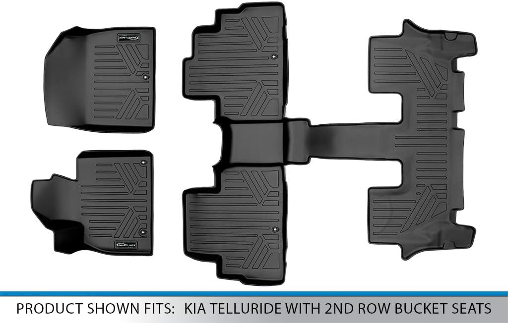 Black 3 Row Floor Mat Liner Set L897