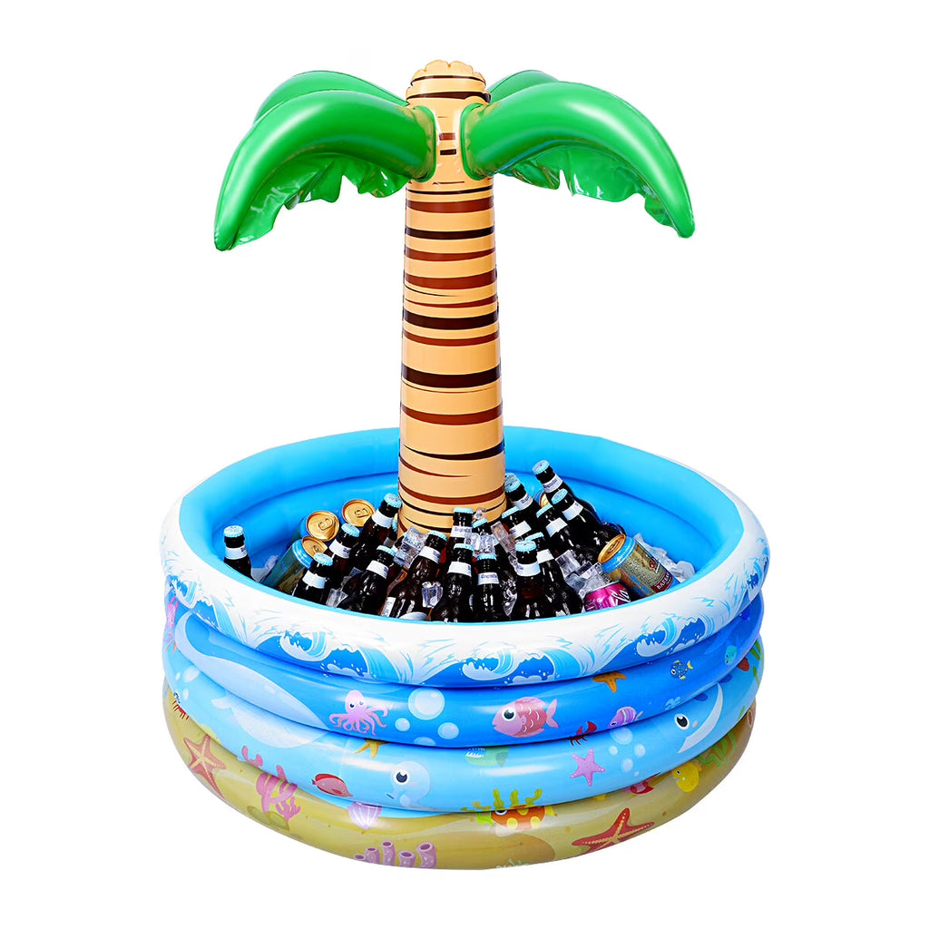 90x95cm Palm Tree Inflatable Cooler Drinking Holder R4620