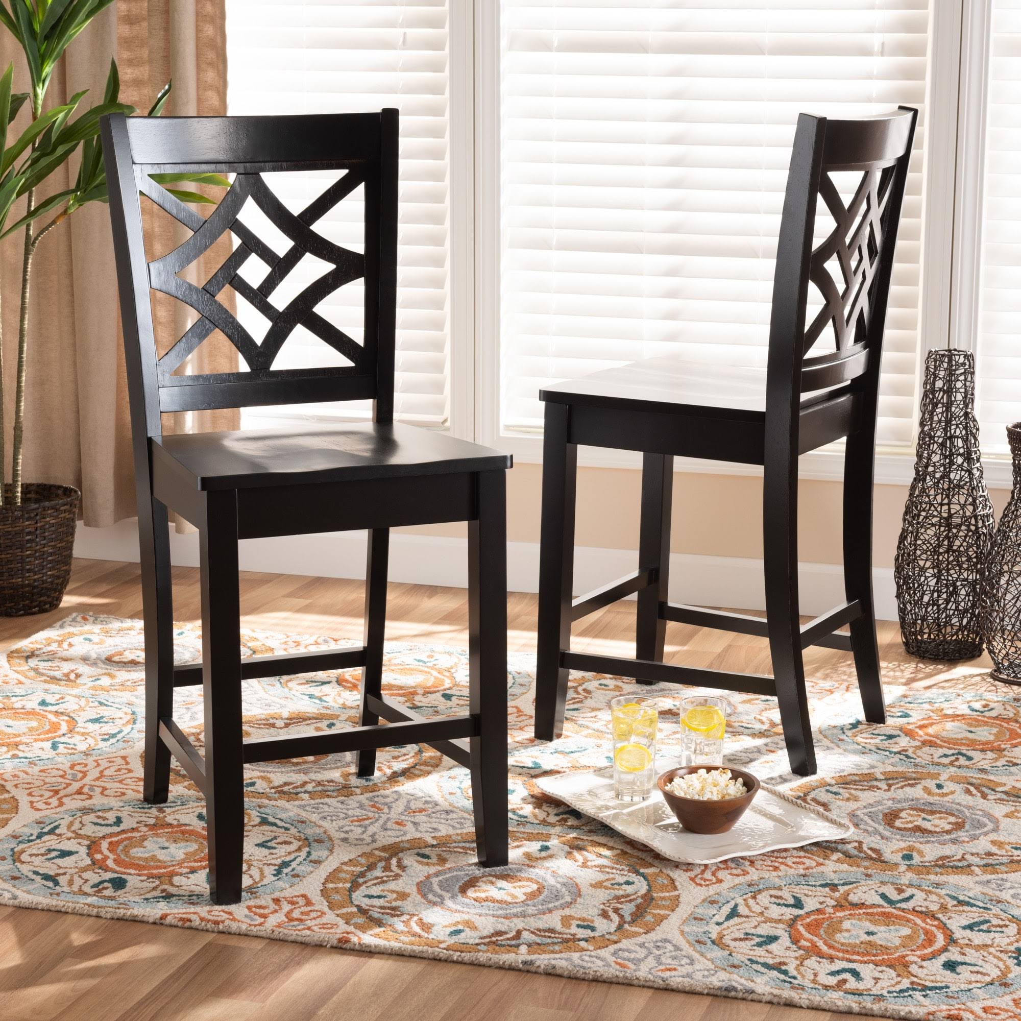 2-Piece Counter Stool Set - Walnut R434524