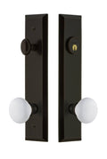 Tall Plate Entry Set with Hyde Park Knob in Timeless Bronze W665405