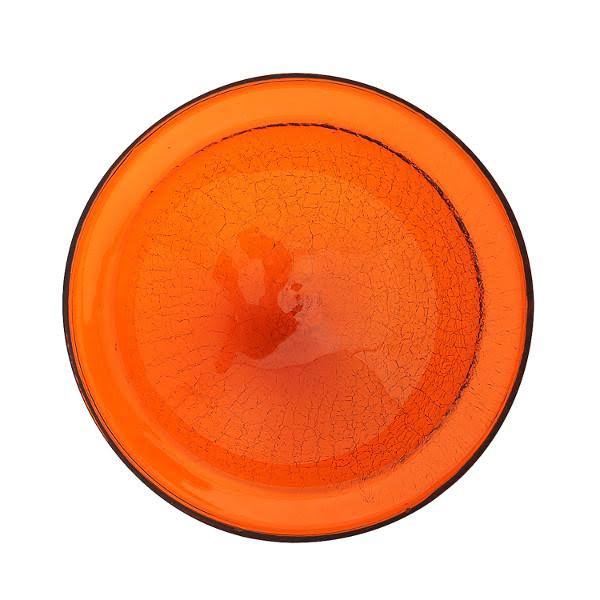 12 in. Mandarin Crackle Birdbath with Tripod Stand G875510