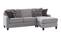 Gray Chenille Upholstered Sectional C148