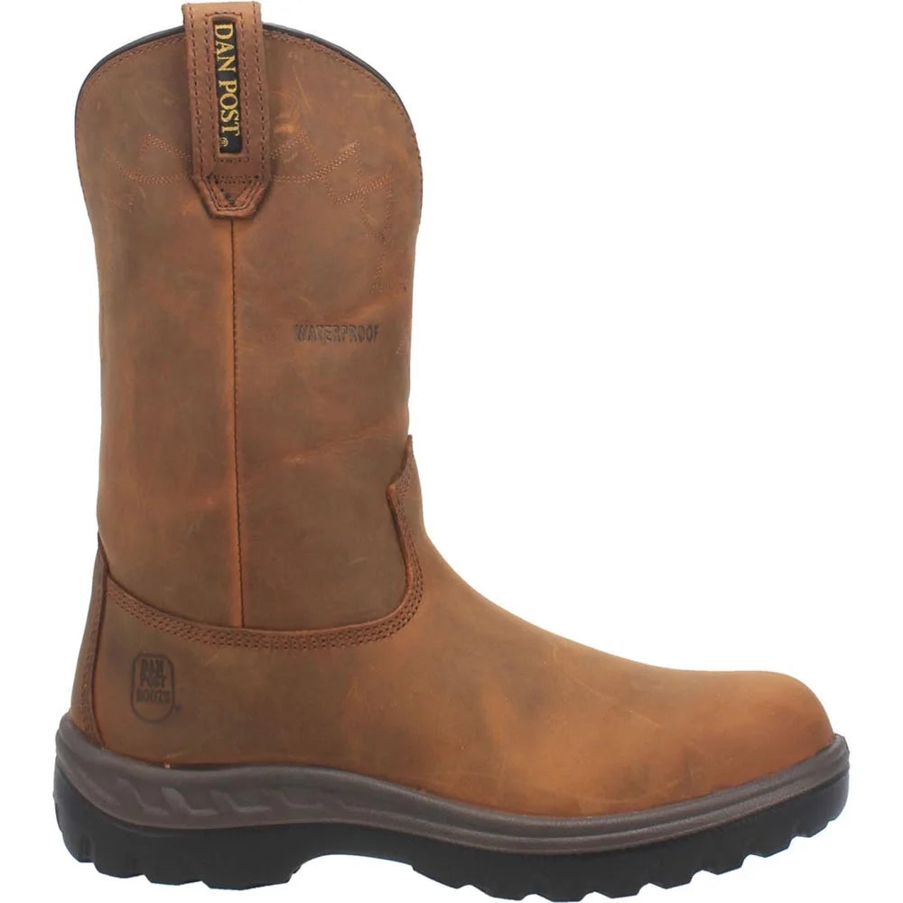 Tan Waterproof Western Work Boot Soft Toe P812