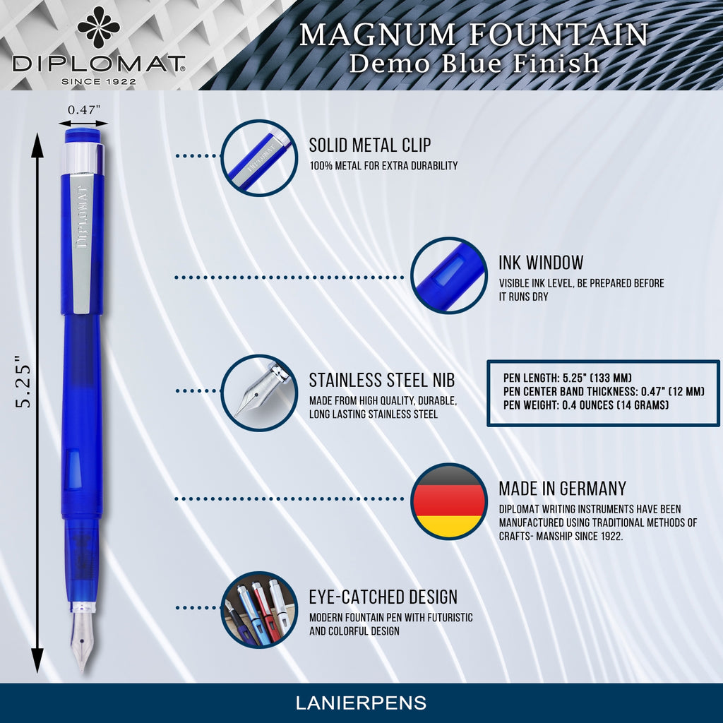 Demo Blue Fountain Pen with Medium Nib N5798
