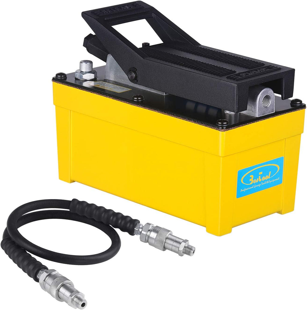 10,000 PSI Air Hydraulic Foot Pump with Hose E3055