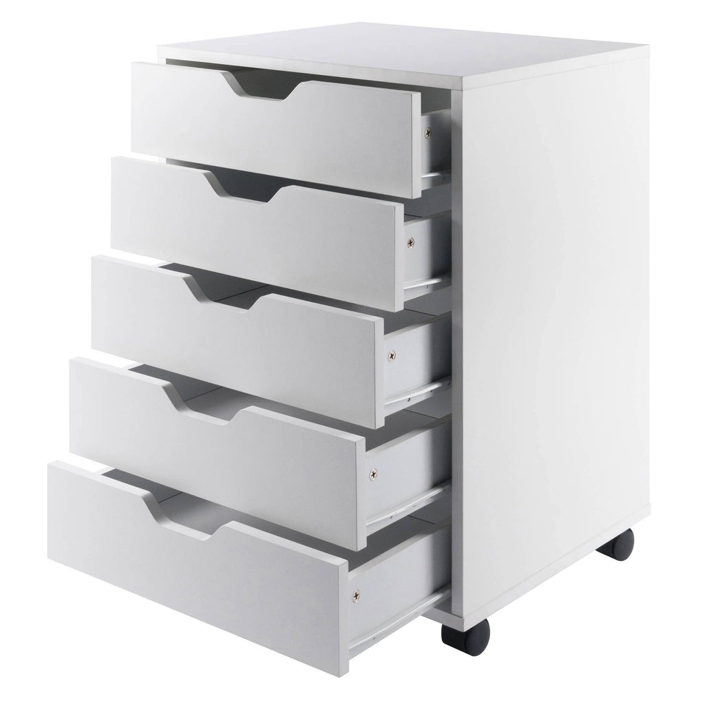 White 5-Drawer Composite Wood Cabinet L56667