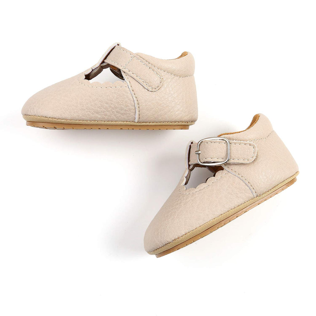 Beige Baby Girl Mary Jane Flats Dress Shoes K1696