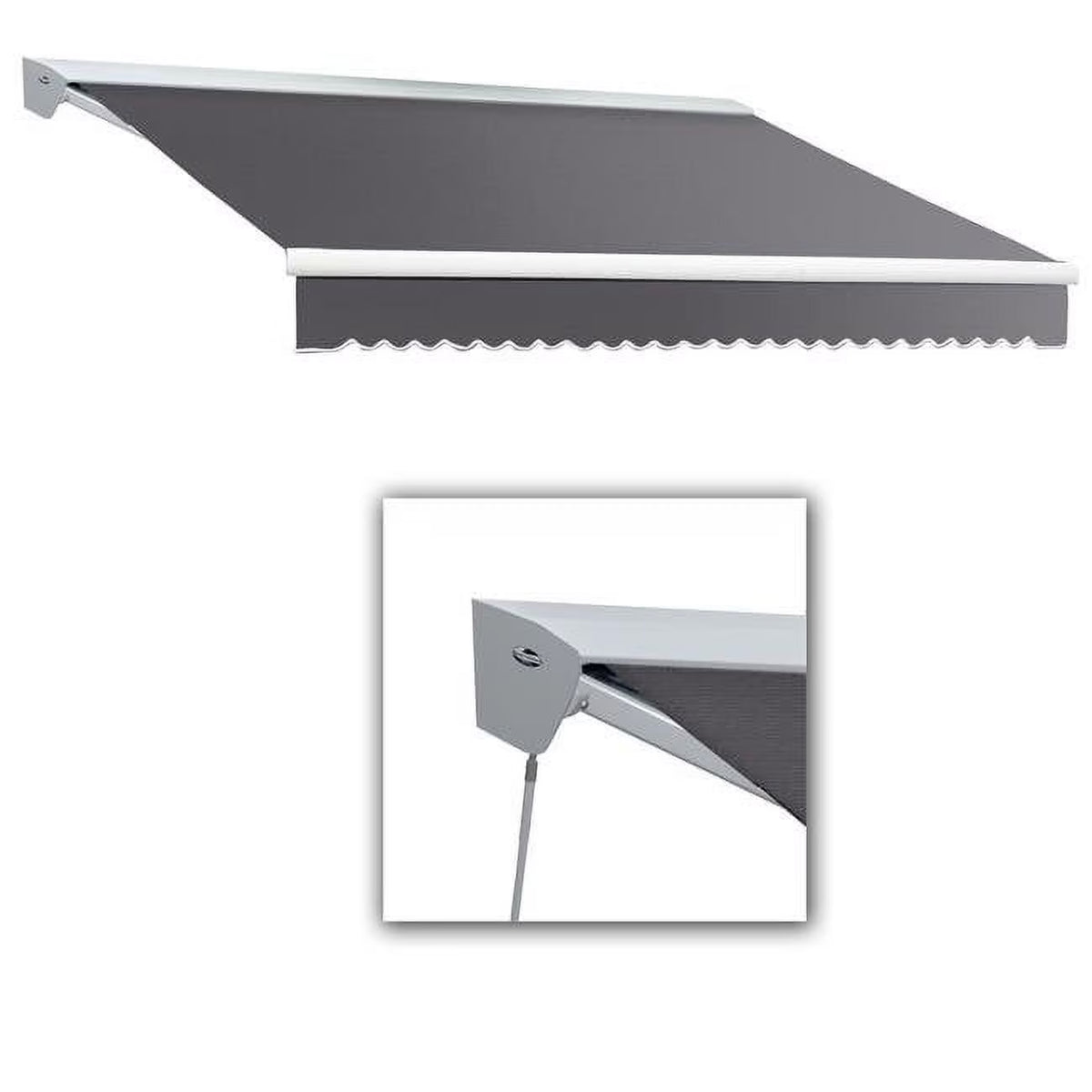 10 ft. Motor with Remote Retractable Awning, Gun Metal Gray E18366