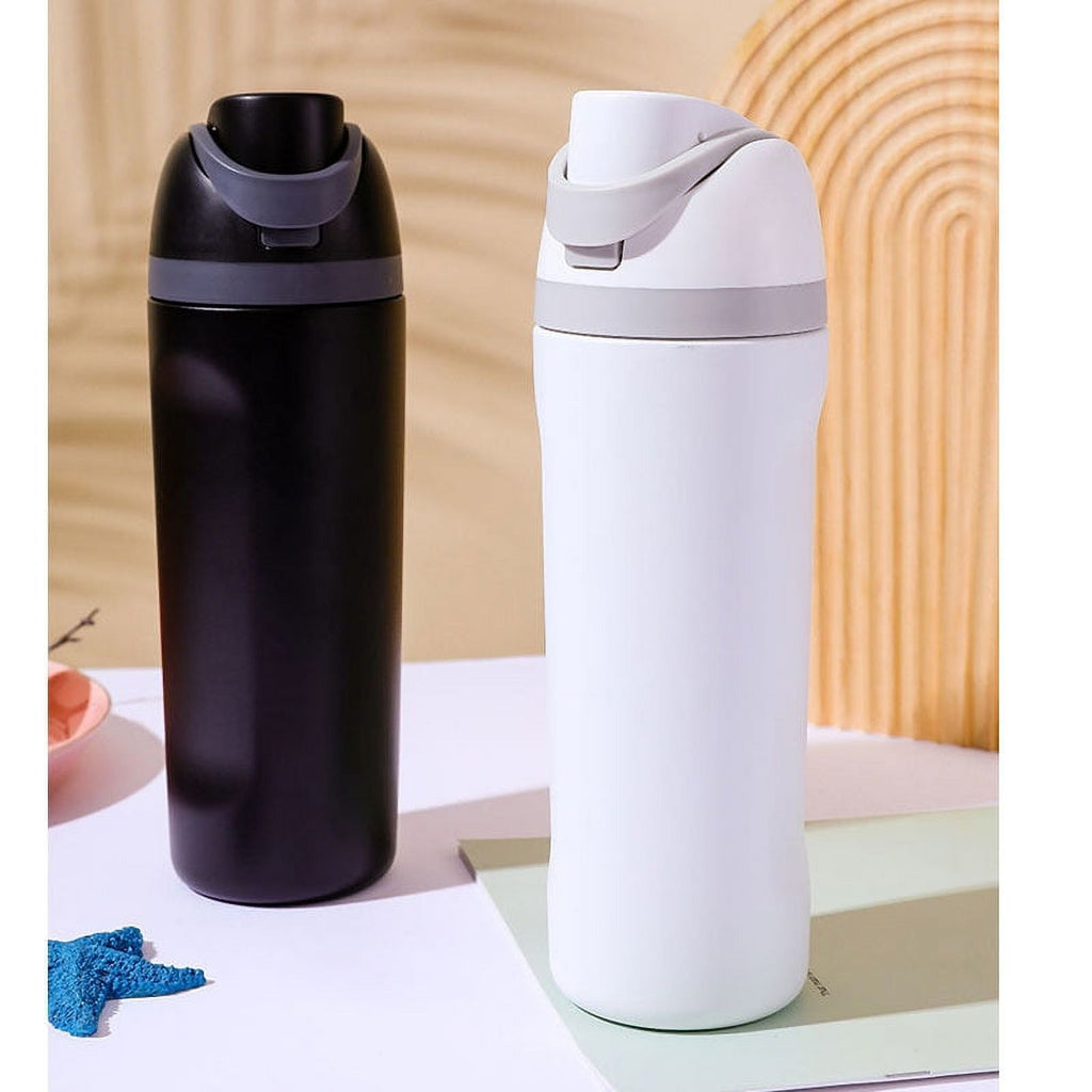 Blue Insulated Stainless Steel Water Bottle with Straw, 20oz Y70779