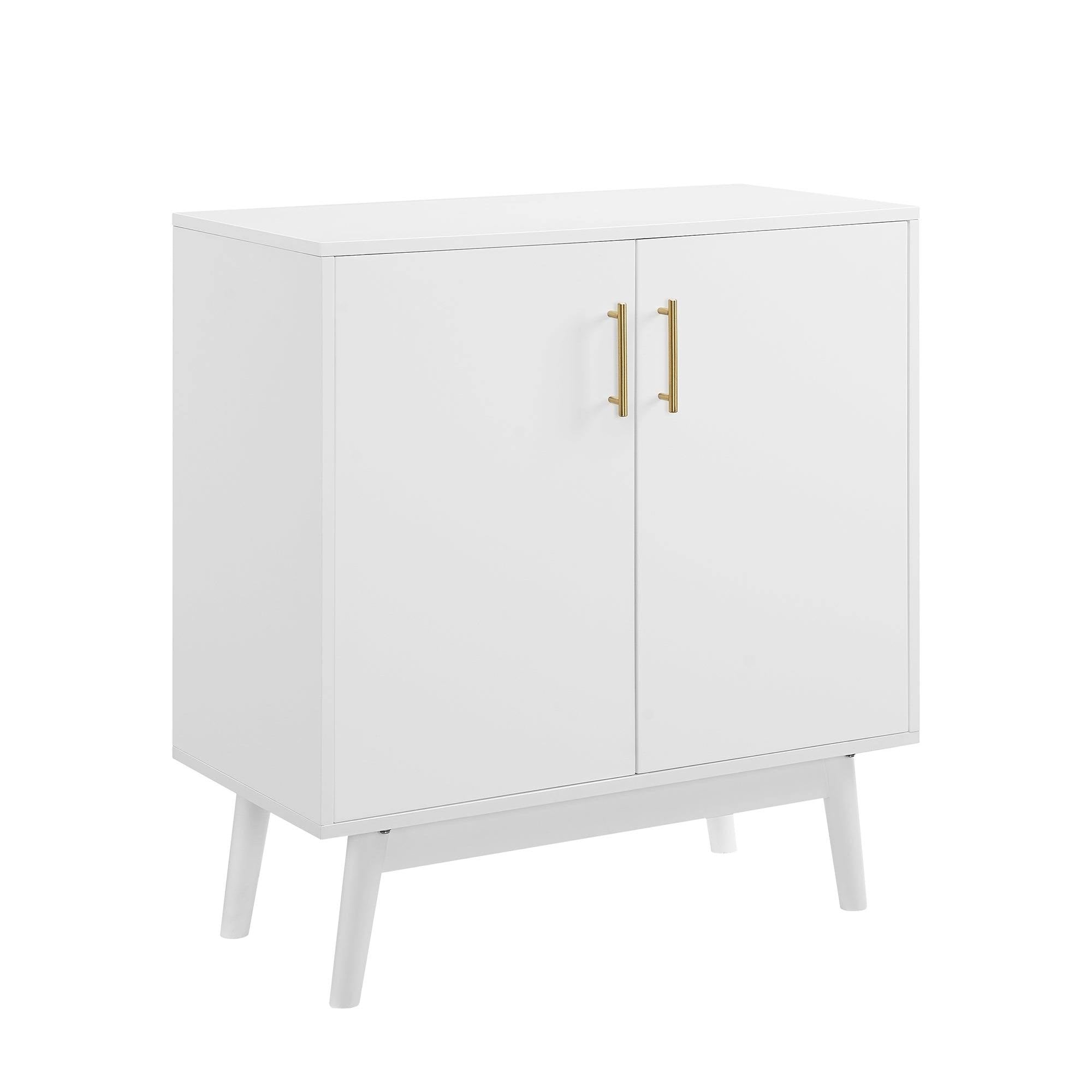 White Mid-Century Accent Cabinet B80545