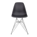 Black Dining Chair with Chrome Legs L68904