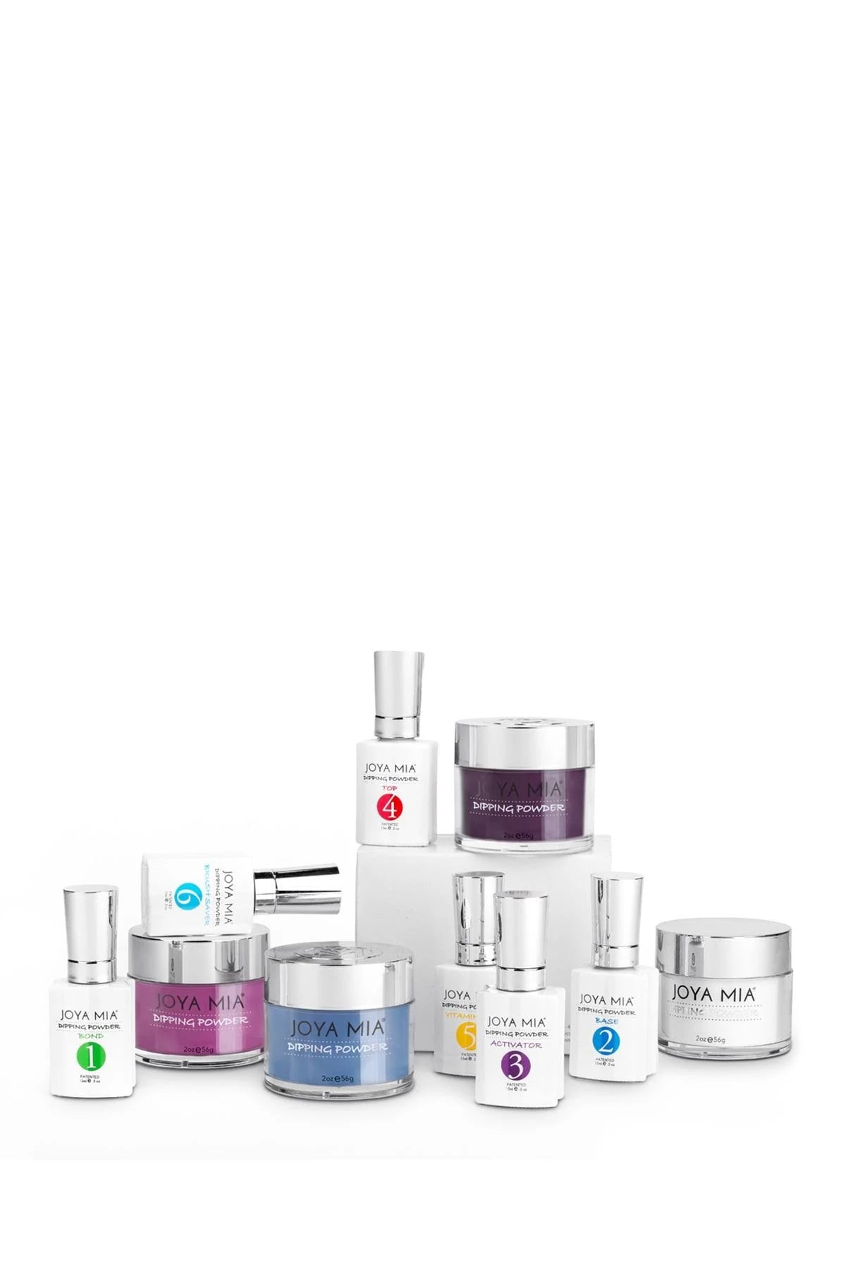 Dipping Powder Starter Kit with Top, Base, Activator, Bond, Vitamin Oil, Brush Saver R836