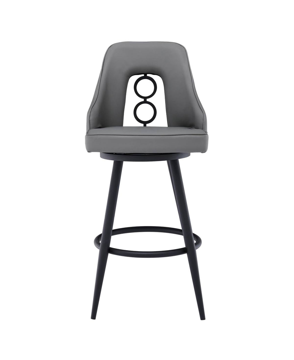 Black Faux Leather Bar Height Barstool B1896