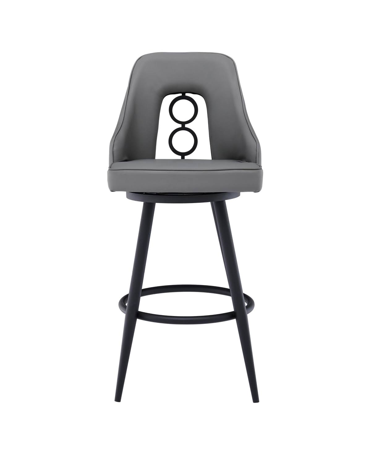 Black Faux Leather Bar Height Barstool B1896