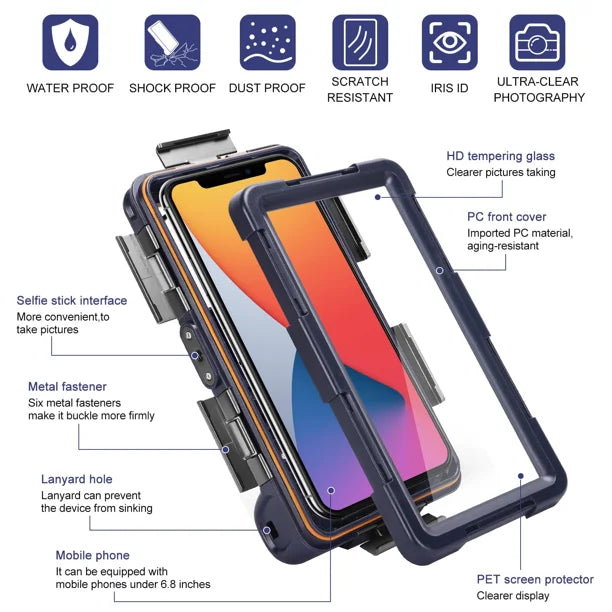 Waterproof Protective Case for Phones Up to 6.9 Inch U56848