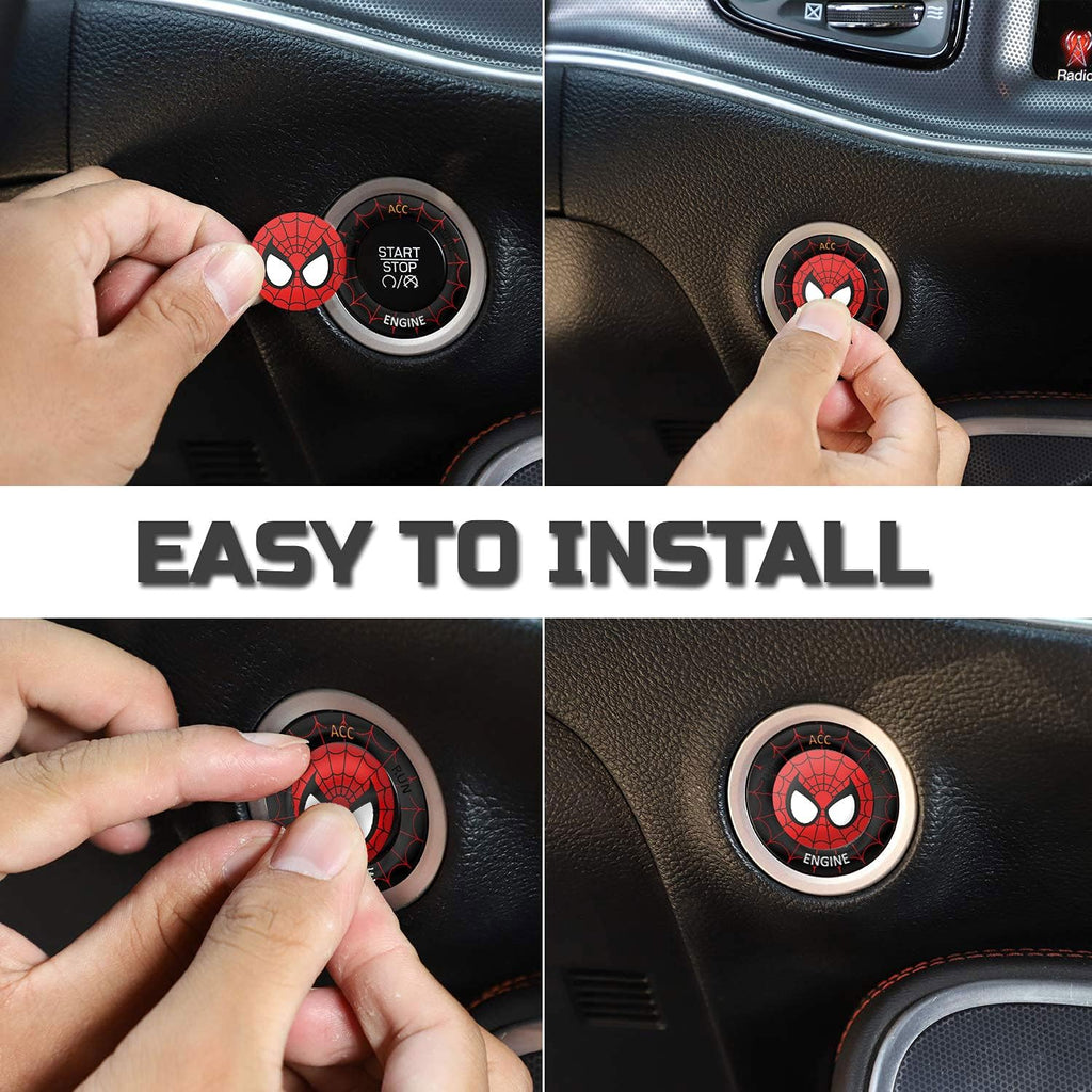 Engine Start Stop Button Overlay Ruby Red Sticker Emblem K322938